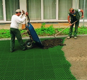 Монтаж газонной решетки
